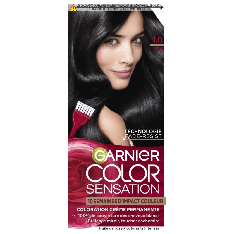 Garnier Color Sensation Coloration Permanente - Cheveux - 1.0 Noir