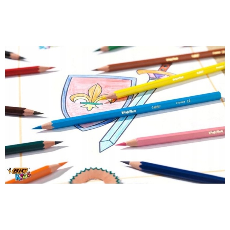 Bic Wood Crayons de Couleur - 24 Pièces