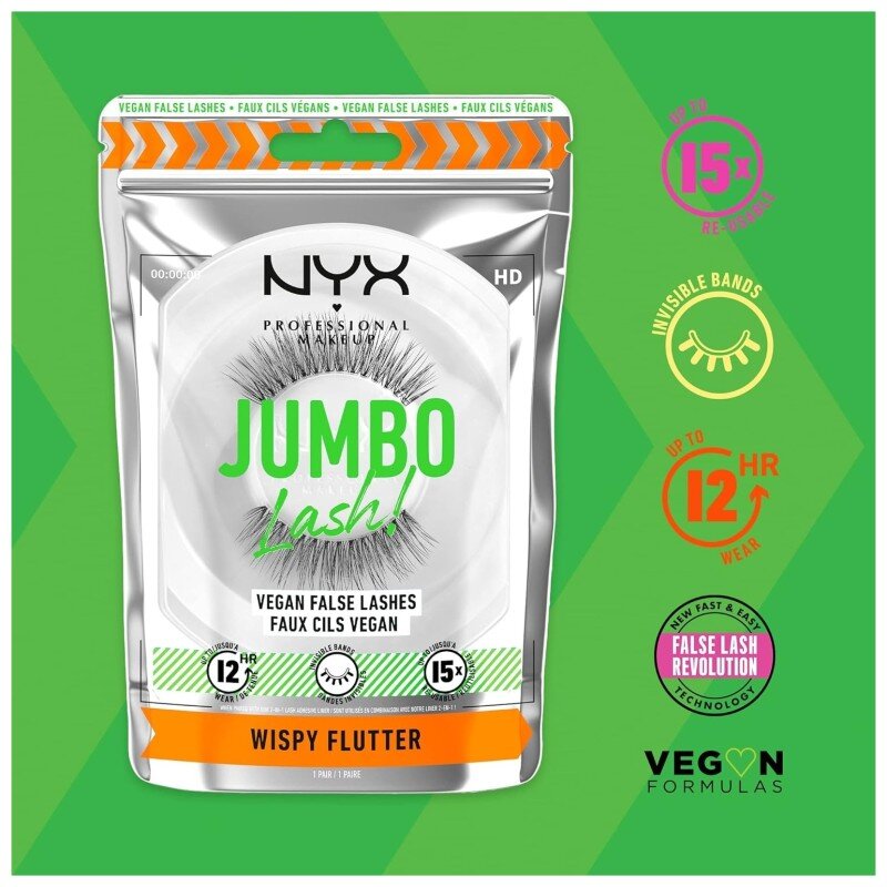 Nyx Professional Makeup Jumbo Lash Faux Cils Végétaliens - 1 Paire