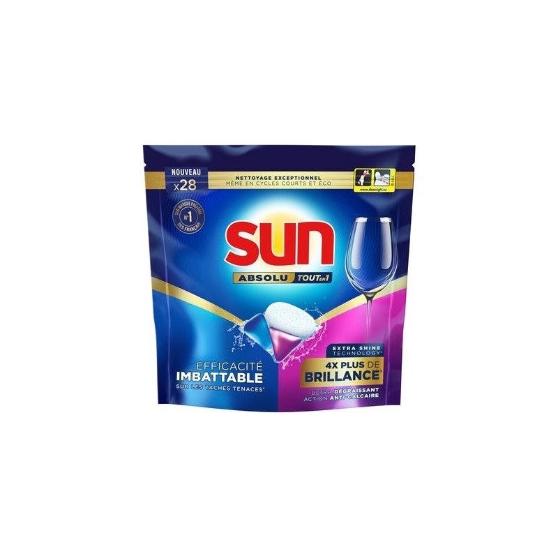 Sun Optimum All In 1 Dishwasher Tablets - Absolute Degreaser - Orange Eucalyptus - 28 Pieces