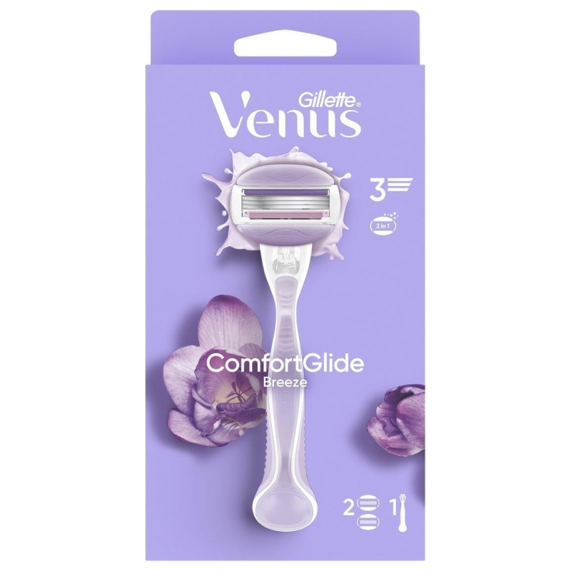 Gillette Venus Comfortglide Breeze ماكينة حلاقة للسيدات - ماكينة حلاقة + 2 عبوة إضافية
