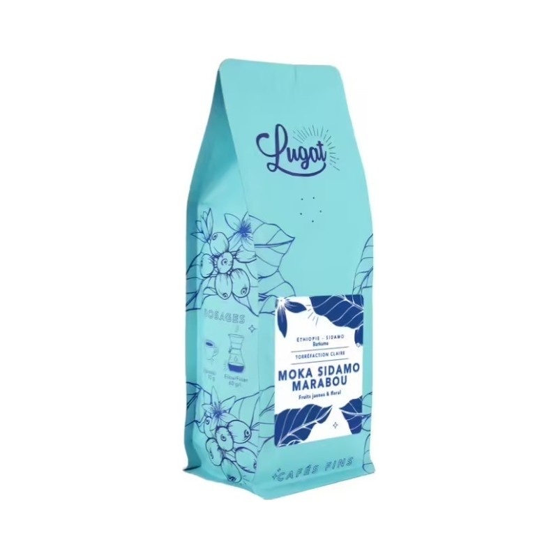 Lugat Moka Sidamo Marabou 100% Arabica Coffee Beans - 250g