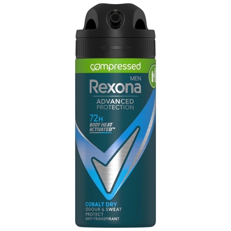 Rexona Men Advanced Protection مزيل عرق رذاذ مضاد للتعرق - 100مل - Cobalt Dry