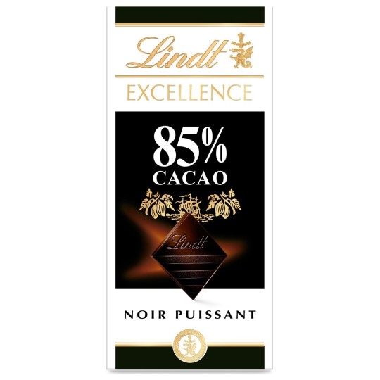 Lindt Excellence Tablette de Chocolat Noir 85% - 100g