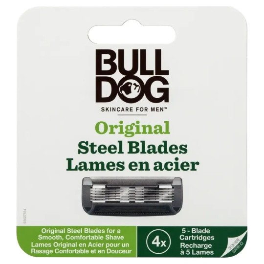 Bulldog O-Riginal Lames de Rasoir - 4 Recharges (5 Lames par Recharge)