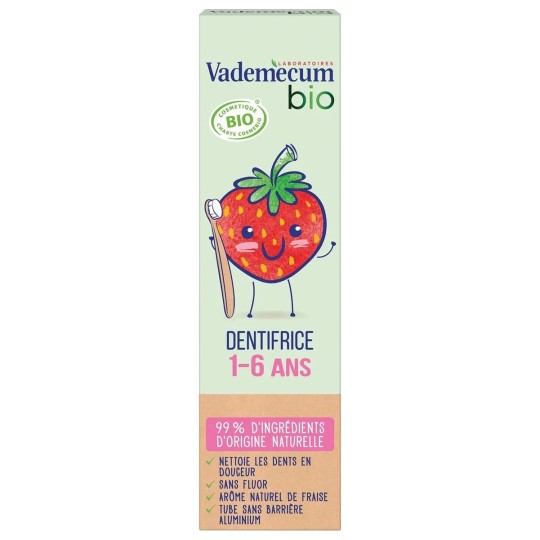 Vademecum Bio Dentifrice Enfant - 1 à 6 Ans - 50ml - Fraise