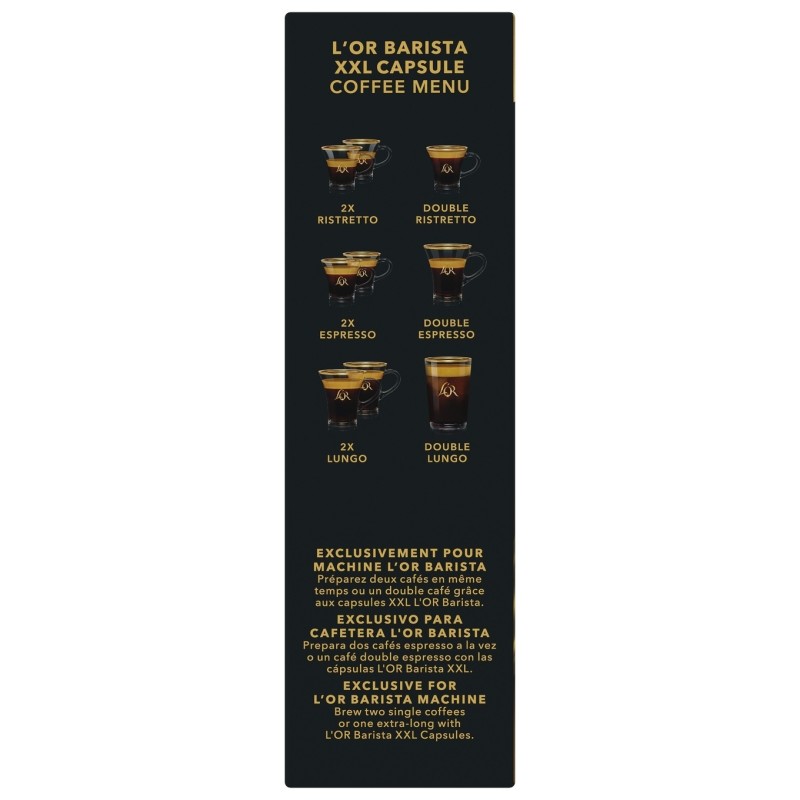 L'Or Barista Extra Long Capsules Café - Intensité 5 - Jaune - 10 Capsules