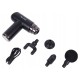 Silvergear Pistolet de Massage - 4 Embouts - 6 Vitesses - Noir