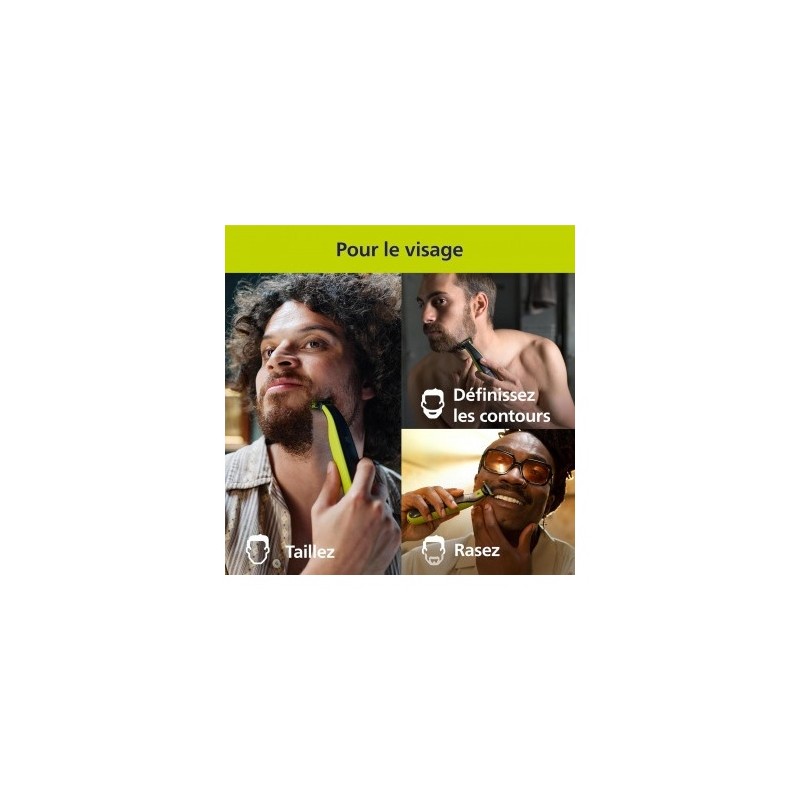 Philips OneBlade ماكينة حلاقة كهربائية - للوجه والجسم - 1X1 + 1 شفرة إضافية 360