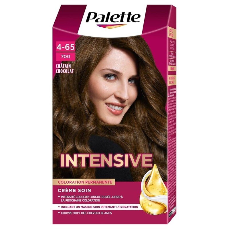 Schwarzkopf Palette Permanent Hair Color Cream Care - Chocolate Brown 6-65 - 165ml