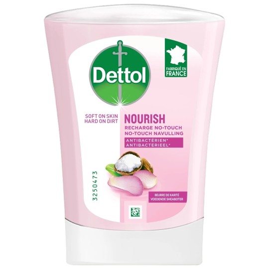 Dettol No Touch Recharge Savon Liquide Mains Anti-Bactérien - Beurre de Karité - 250ml