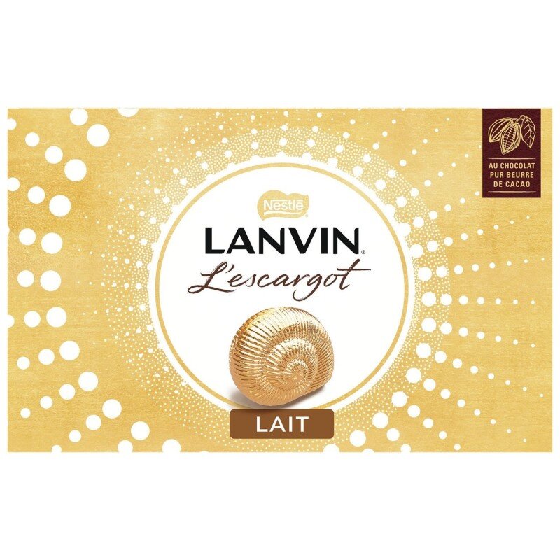 Lanvin Escargot Chocolat au Lait Cœur Praliné - 164g