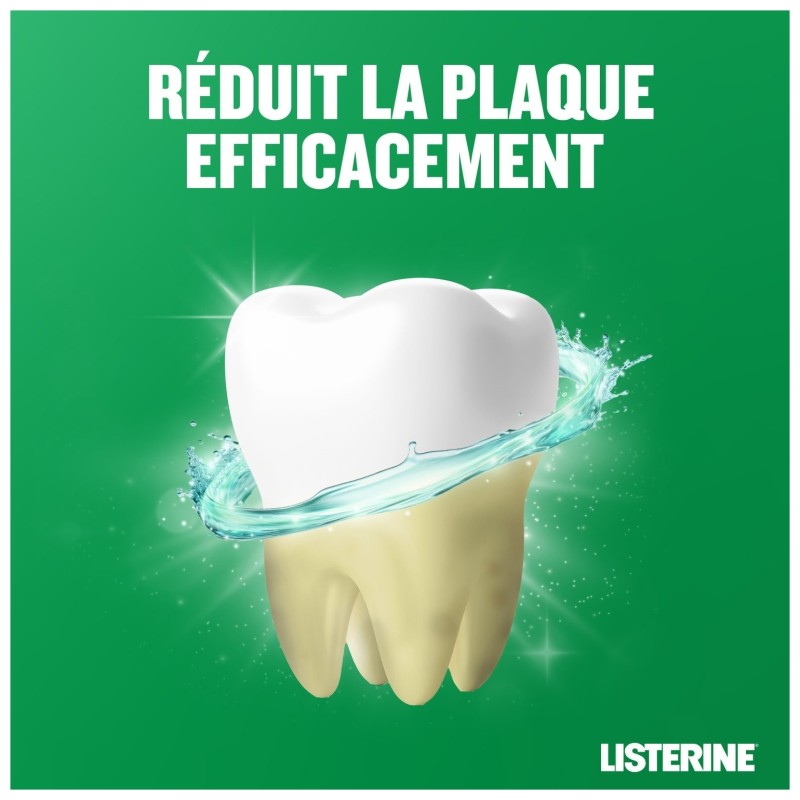 Listerine Bain de Bouche Dents et Gencives Fraîcheur Menthe 10en1 - 500ml