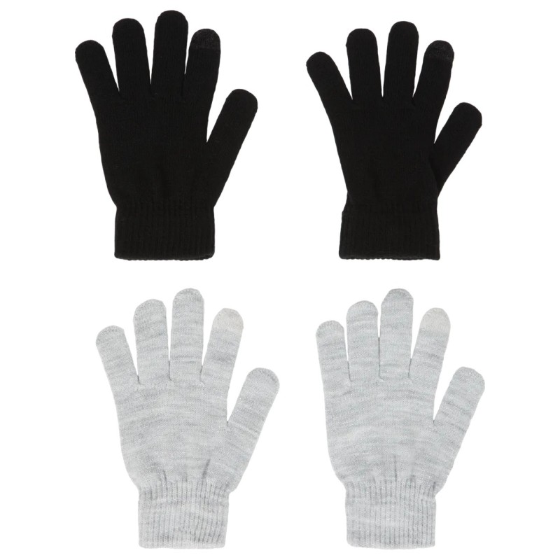 Set Of 2 Pairs Of Gloves - Women - One Size - Multicolor And Black
