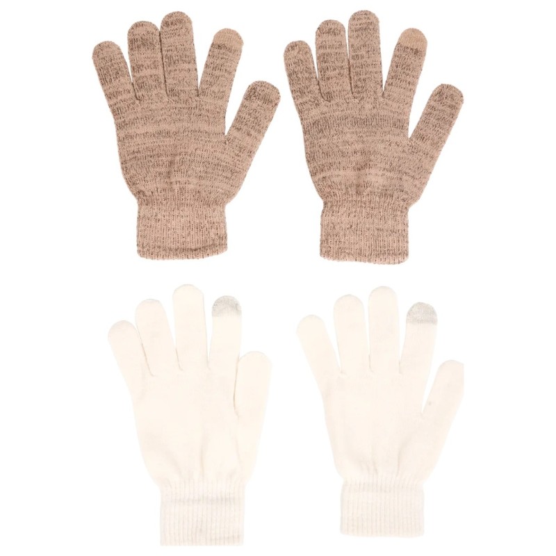 Set Of 2 Pairs Of Gloves - Women - One Size - Multicolor And Black