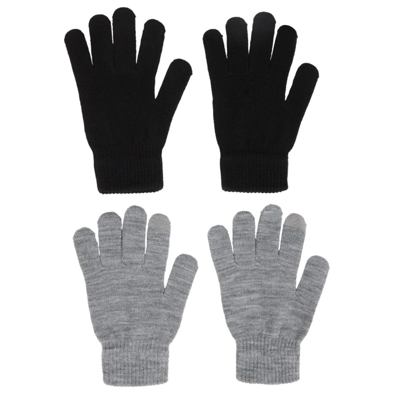 Set Of 2 Pairs Of Gloves - Women - One Size - Multicolor And Black