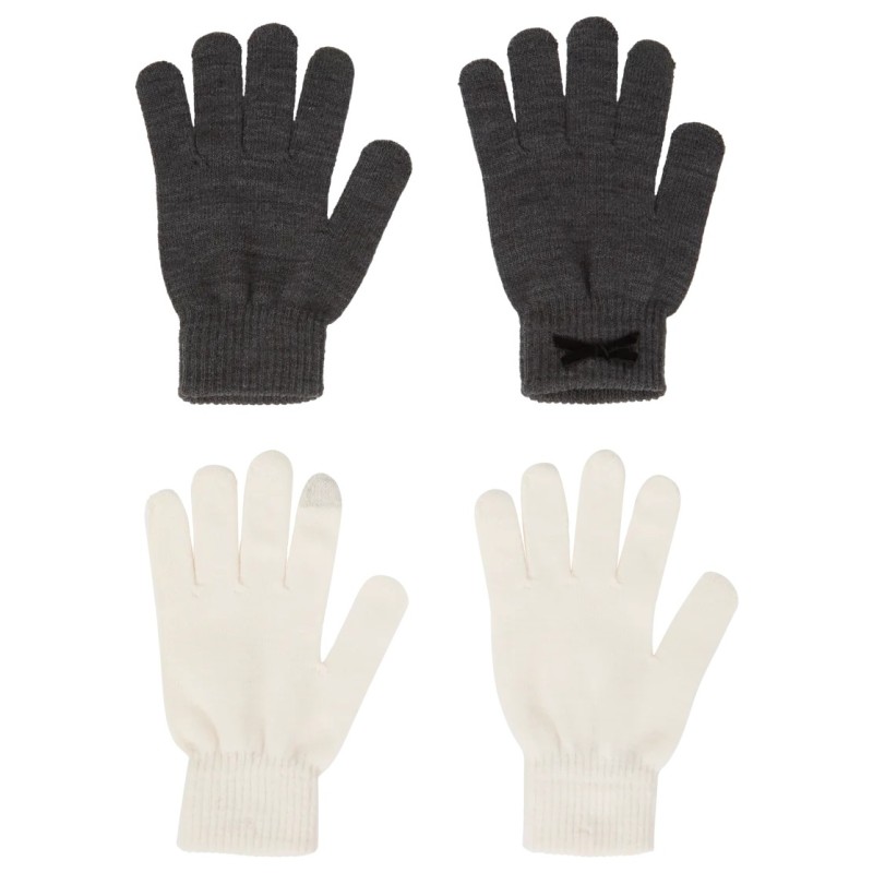 nouveau Ensemble de 2 Paires de Gants Femme - One Size - Multicolor & Noir