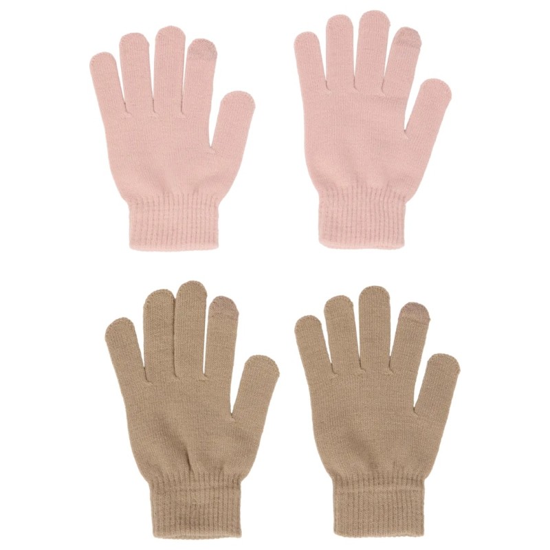 nouveau Ensemble de 2 Paires de Gants Femme - One Size - Multicolor & Noir