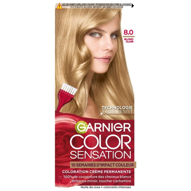 Garnier Color Sensation Coloration Permanente Crème - 8.0 Blond Clair