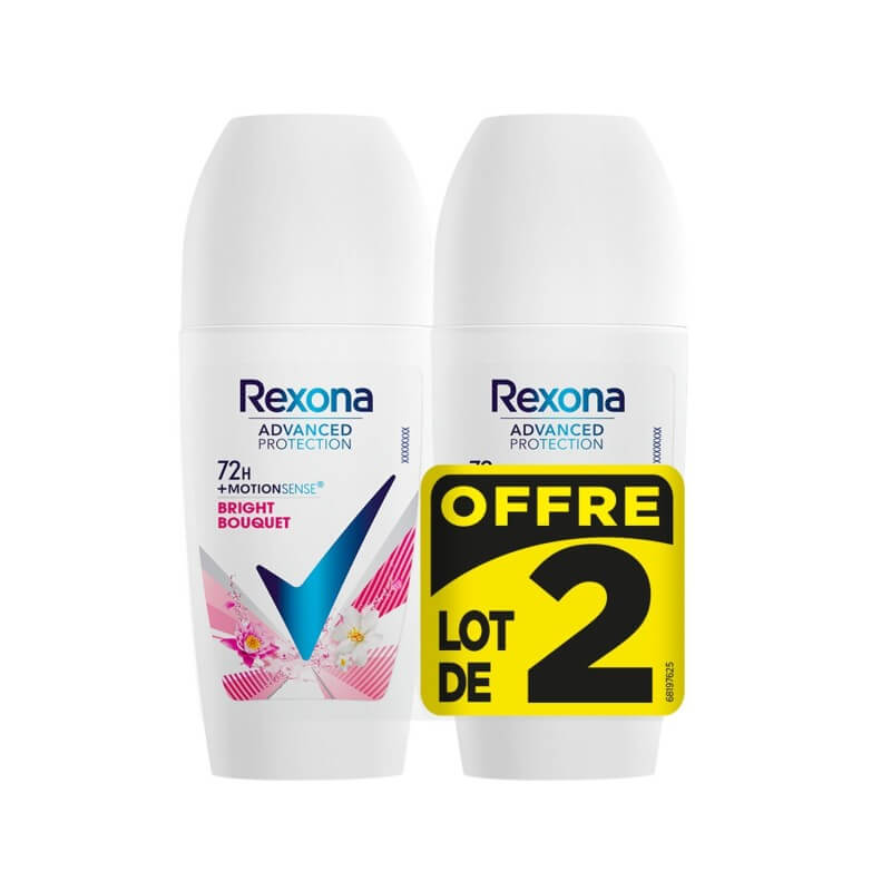 Rexona Bright Bouquet مزيل عرق بالكرة مضاد للتعرق - 2x50 مل