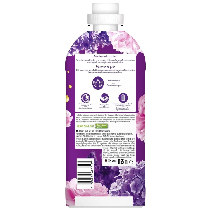 Lenor Bouquet Floral Adoucissant Textile - Fraîcheur Relaxante 24h - 55 Lavages