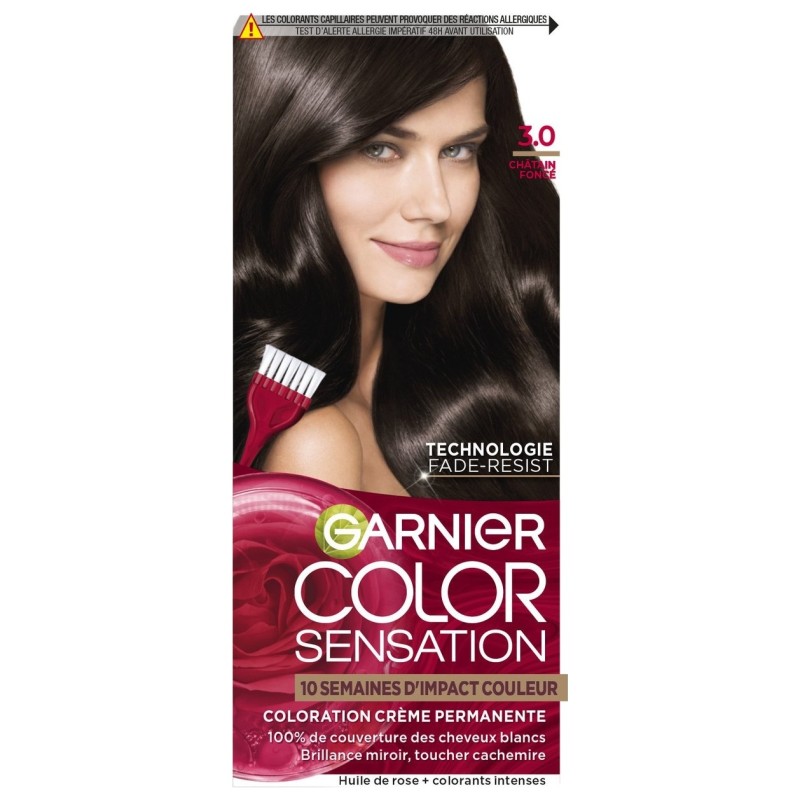 Garnier Color Sensation Coloration Permanente - 3.0 Châtain Foncé