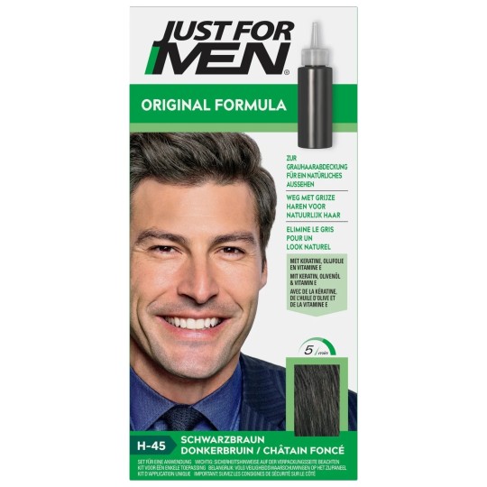 Just For Men O-Riginal Formula Coloration pour Cheveux - Homme - Châtain Foncé - h-45
