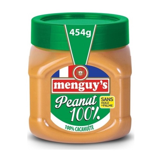 Menguy'S Peanut 100% Pâte de Cacahuètes - 454g