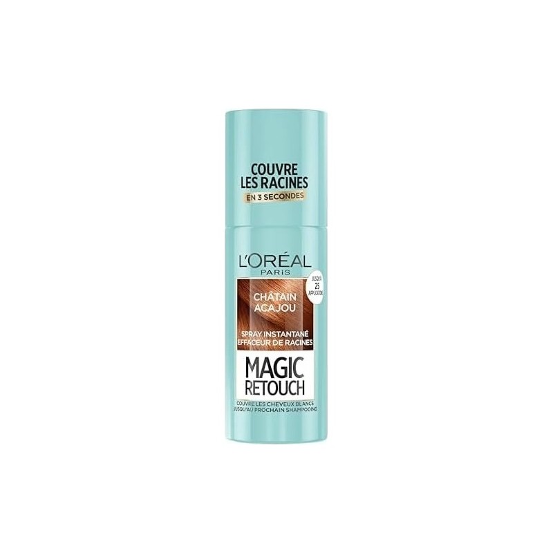 L'Oréal Paris Magic Retouch Spray Instantané Correcteur de Racines & Cheveux Blancs - Châtain Acajou