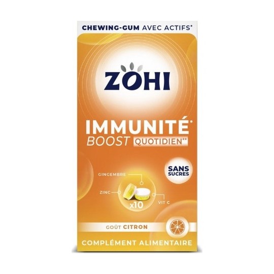 Zohi Immunité Boost Chewing-Gum Quotidien - Goût Citron - 20g (10x2g)