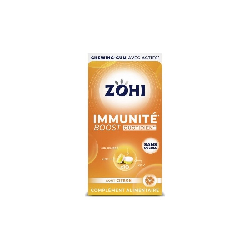 Zohi Immunité Boost Chewing-Gum Quotidien - Goût Citron - 20g (10x2g)