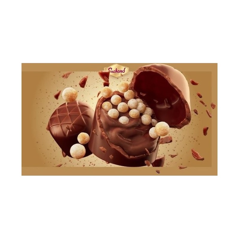 Suchard Bonbons au Chocolat au Lait - Fourrage Crème et Riz Soufflé - 127g