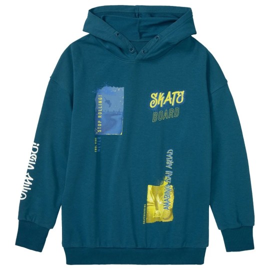 Pepperts! Sweat à Capuche Garçon - Taille 12-14 Ans - Bleu