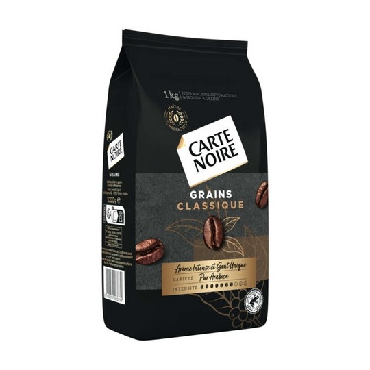 Carte Noire Classique Café en Grains Pur Arabica - 1kg