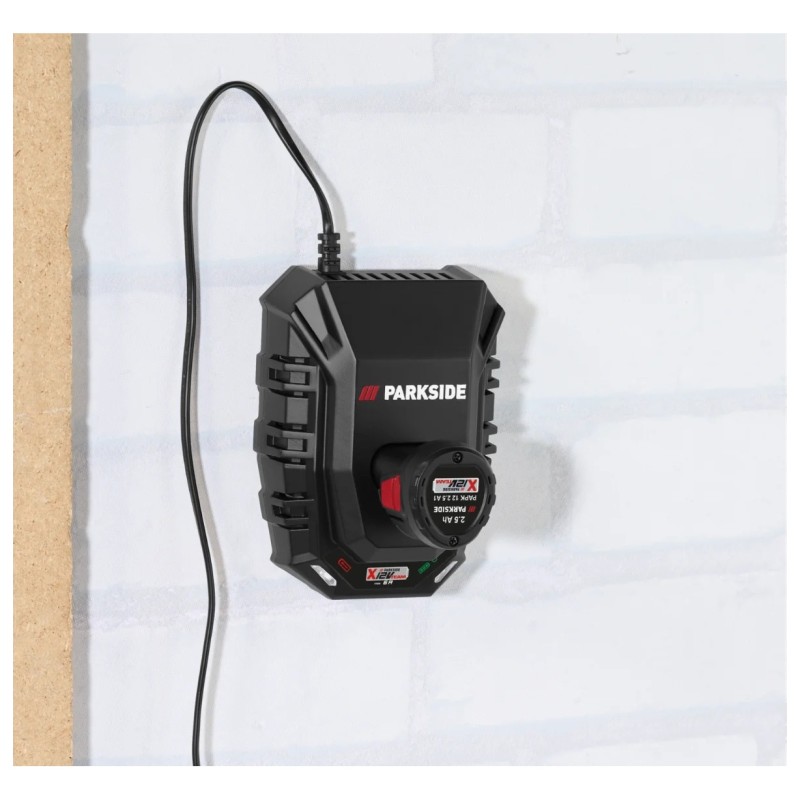 Parkside X 12V Team Performance بطارية وشاحن - 12 فولت 2.5 أمبير/ساعة