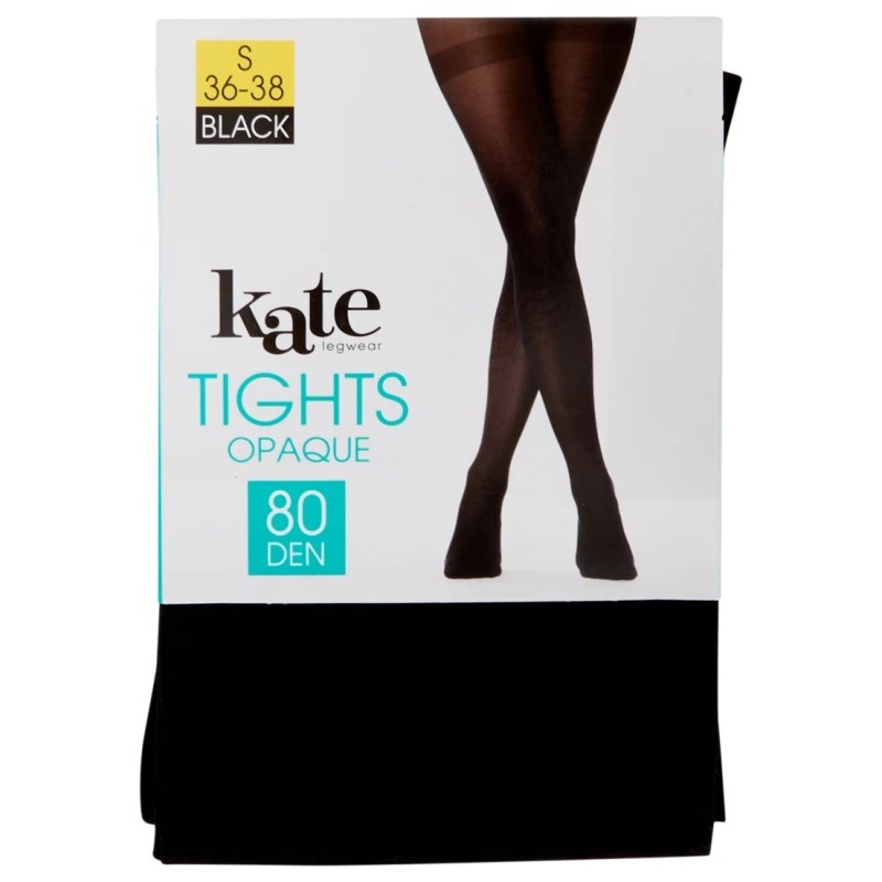 Kate Legwear Collants Opaques - Taille 36-38 - 80 Deniers - Noir