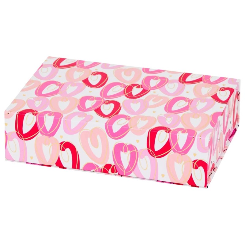 Boîte Cadeau Musicale avec Fermoir Magnétique - Thème Saint-Valentin - Multicolor