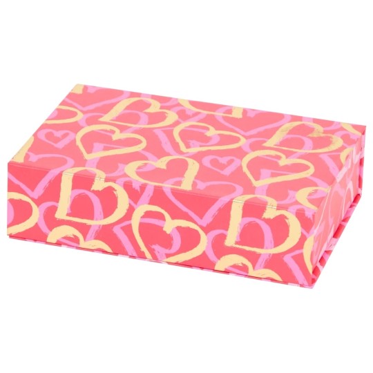 Boîte Cadeau Musicale avec Fermoir Magnétique - Thème Saint-Valentin - Multicolor