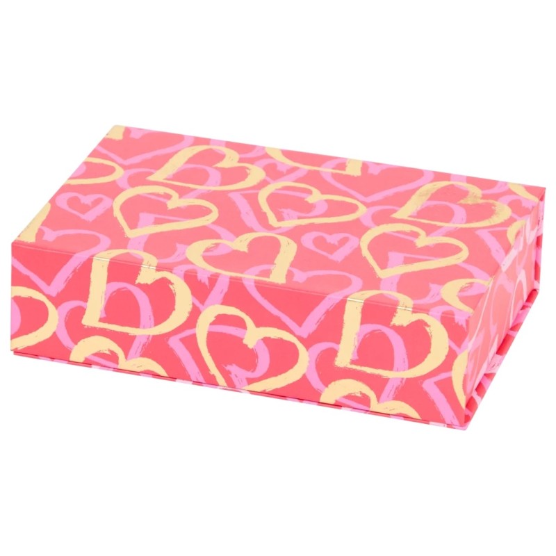 Boîte Cadeau Musicale avec Fermoir Magnétique - Thème Saint-Valentin - Multicolor