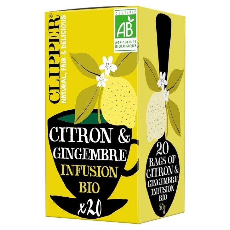 Clipper Lemon And Ginger Organic Infusion - 20 Tea Bags (50g)