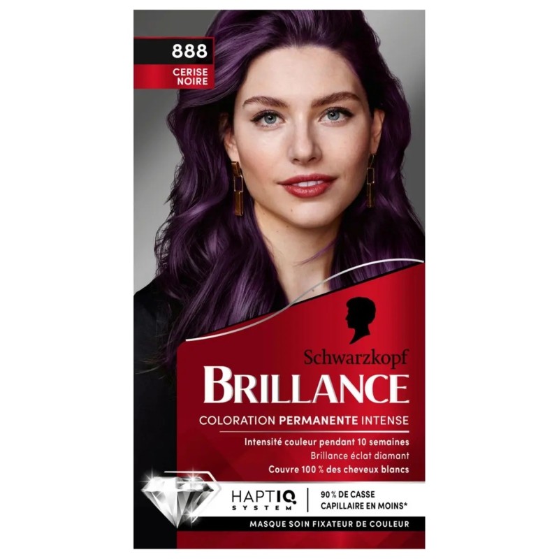 Schwarzkopf Brillance Coloration Permanente Intense - 143.7ml - Cerise Noire 888