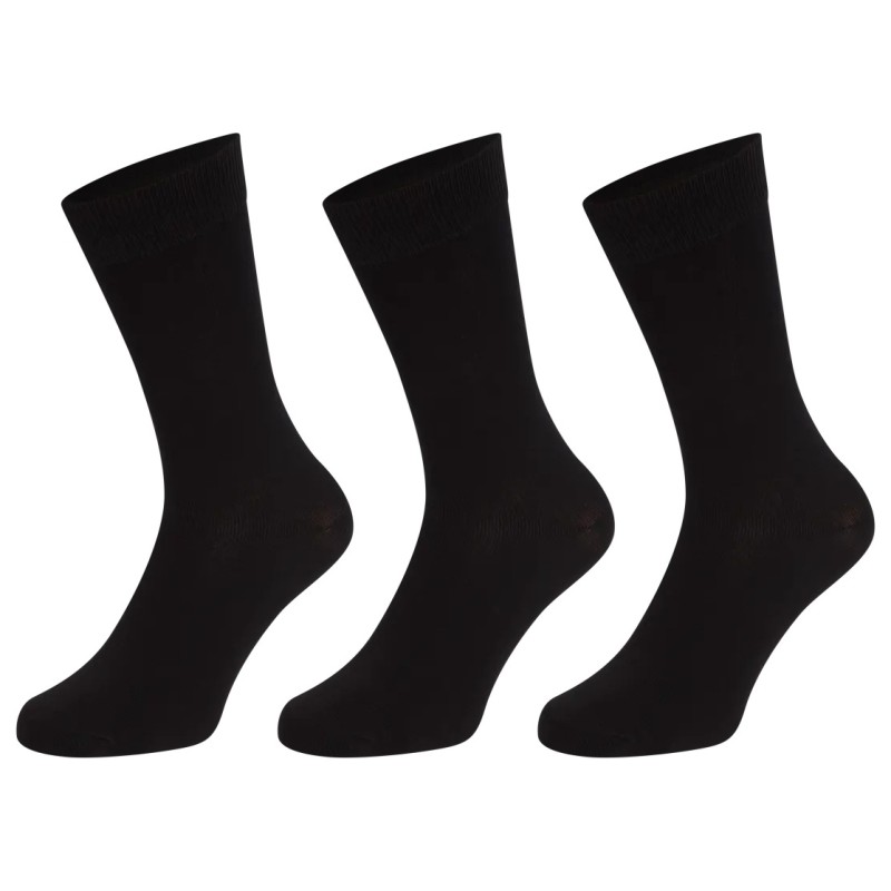 Pairz جوارب عالية مريحة - المقاس 39-42 - عبوة من 3 أزواج - أسود