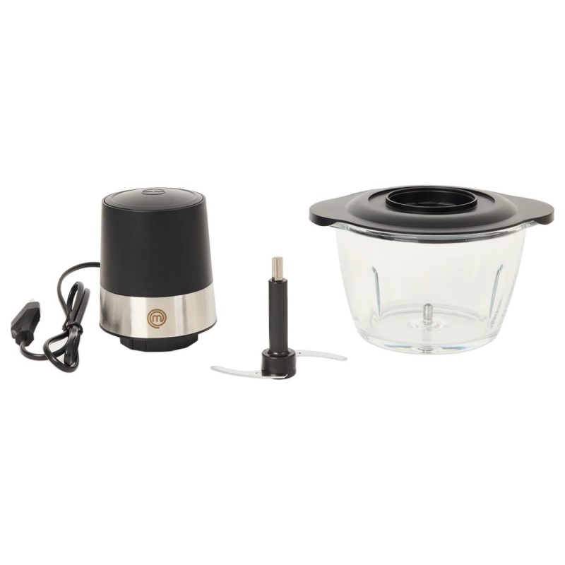 Masterchef Mini-Hachoir Électrique - 300w - Transparent Noir