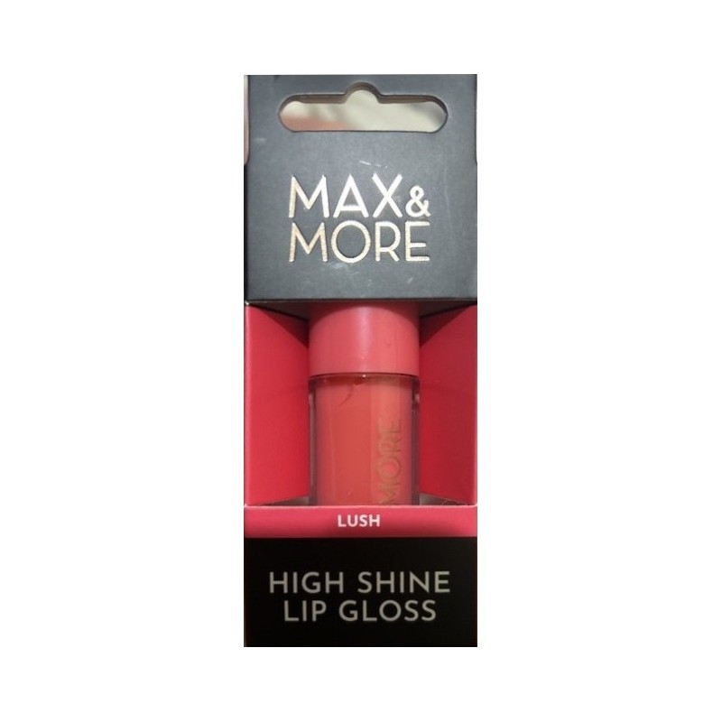 Max & More Brillant à Lèvres  Vegan Acide Hyaluronique - 5ml - Lush Rose Corail