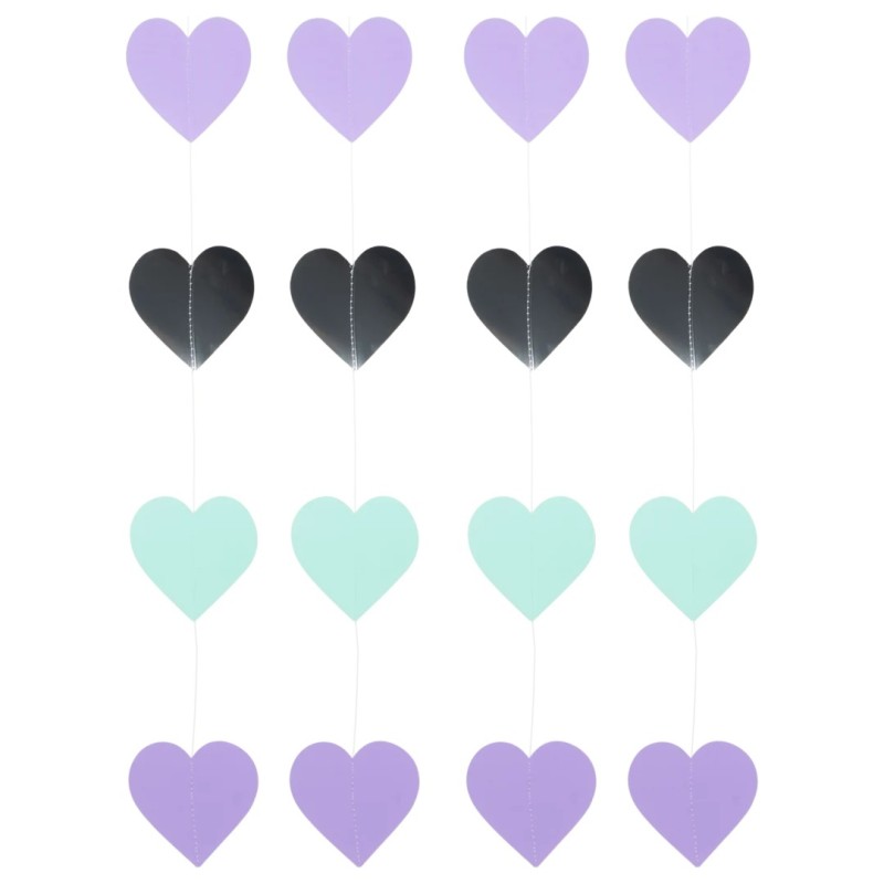Avec Creative Guirlandes de Cœurs - 165cm - Multicolor - 8 Pièces