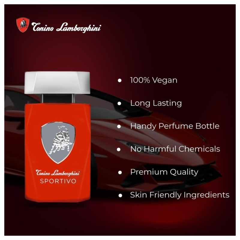 Tonino Lamborghini Sportivo Eau de Toilette pour Homme - 125ml