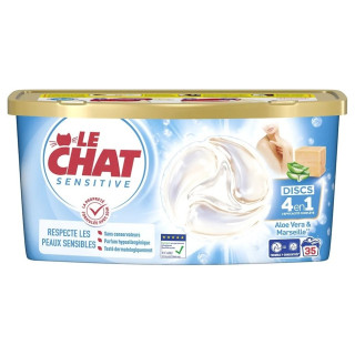 Le Chat Savon de Marseille Capsules Lessive Aloe Vera - 35 Capsules - 577g