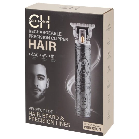 Code Homme Tondeuse Barbe et Cheveux - Gris Noir