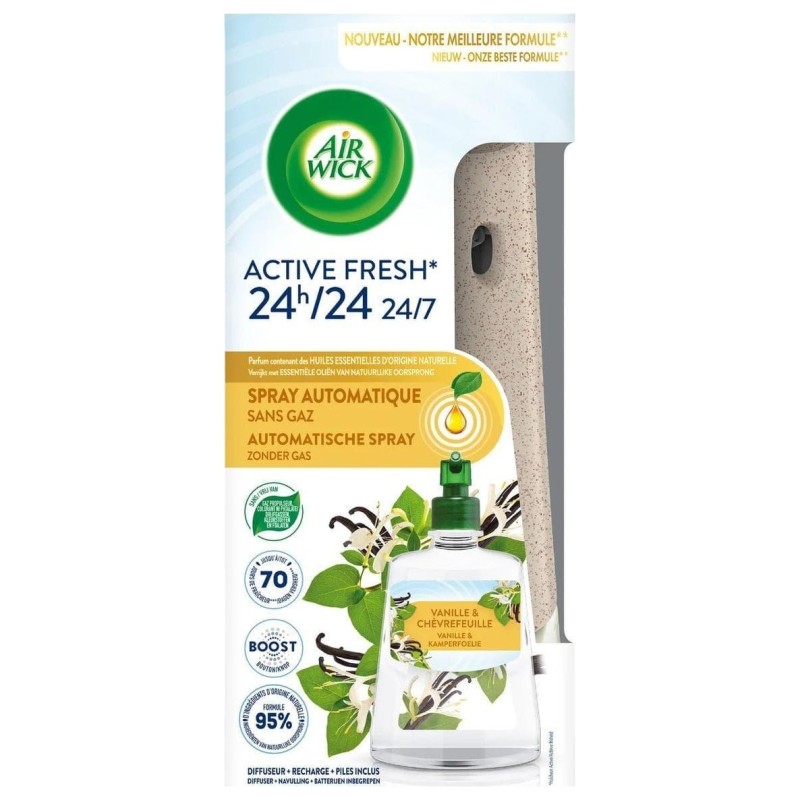 Air Wick Active Fresh معطر جو أوتوماتيكي - فانيلا وياسمين - 228 مل