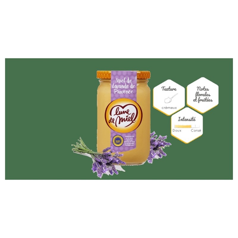 Lune de Miel Miel de Lavande Crémeux de Provence - 375g